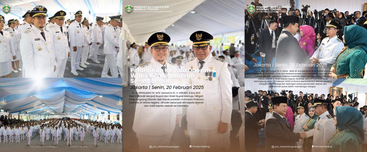 Pelantikan Bupati dan Wakil Bupati Mamuju Tengah Oleh Presiden Republik Indonesia Prabowo Subianto Tahun 2025