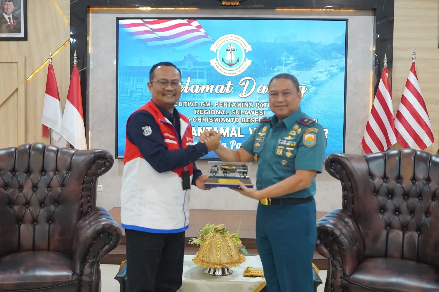 Pertamina Patra Niaga Regional Sulawesi Audiensi dengan Danlantamal VI Makassar Bahas Sinergi dan Kesiapan Energi Jelang Idulfitri