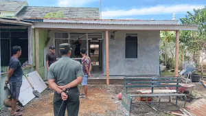 Danrem 142/Tatag Tinjau Pembangunan Rumah Dinas Program RTLH