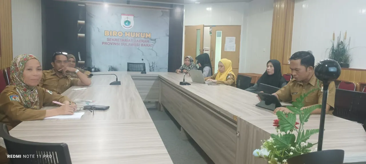Penyempurnaan Ranperda Standar Belanja Mamuju TA 2026 Dibahas Biro Hukum Sulbar