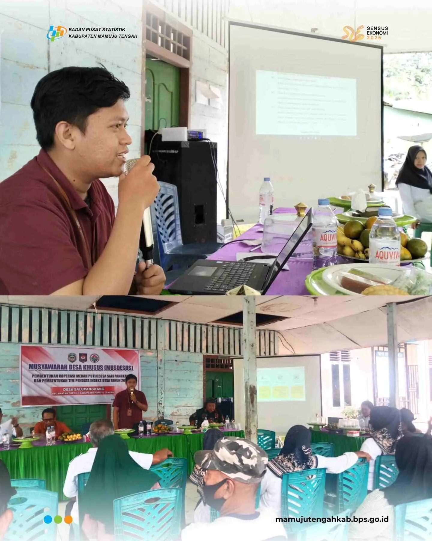 Program Desa Cantik Disosialisasikan di Desa Salupangkang oleh BPS Mamuju Tengah