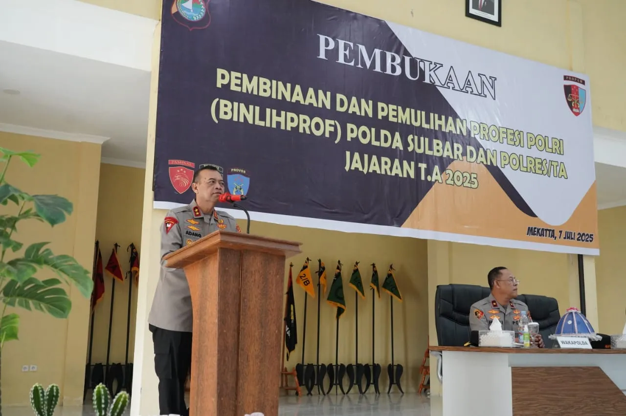 30 Personel Ikuti Program Pemulihan Profesi, Kapolda Sulbar Harap Pembinaan Disiplin Maksimal