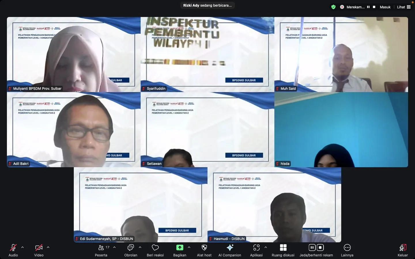 BPSDMD Provinsi Sulawesi Barat Gelar Synchronous Pelatihan PBJP Level-1 Angkatan 2: Siapkan Peserta Menuju Klasikal