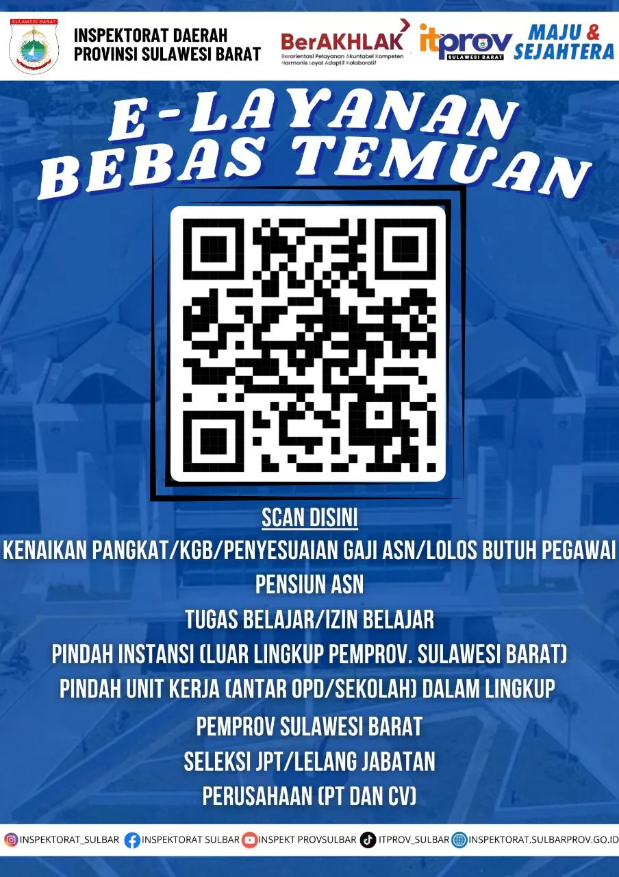 Inspektorat Sulbar Luncurkan Aplikasi E-Layanan Bebas Temuan untuk Kemudahan ASN