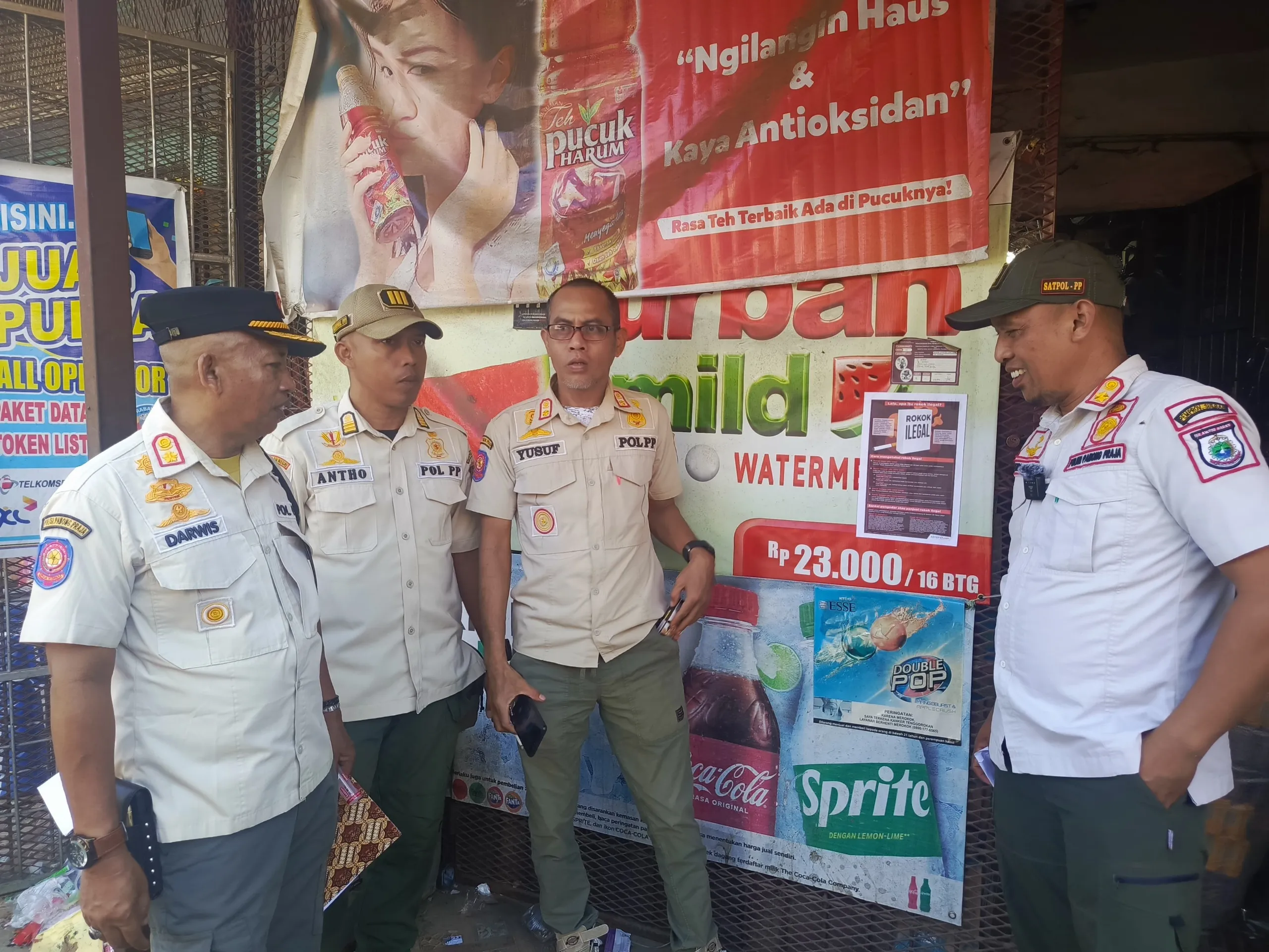 Awasi Peredaran Rokok Ilegal, Satpol PP Sulbar Lakukan Pemantauan di Polewali