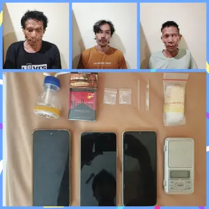 Ditresnarkoba Polda Sulbar Gerebek Pesta Sabu di Pasangkayu, Tiga Tersangka Diamankan