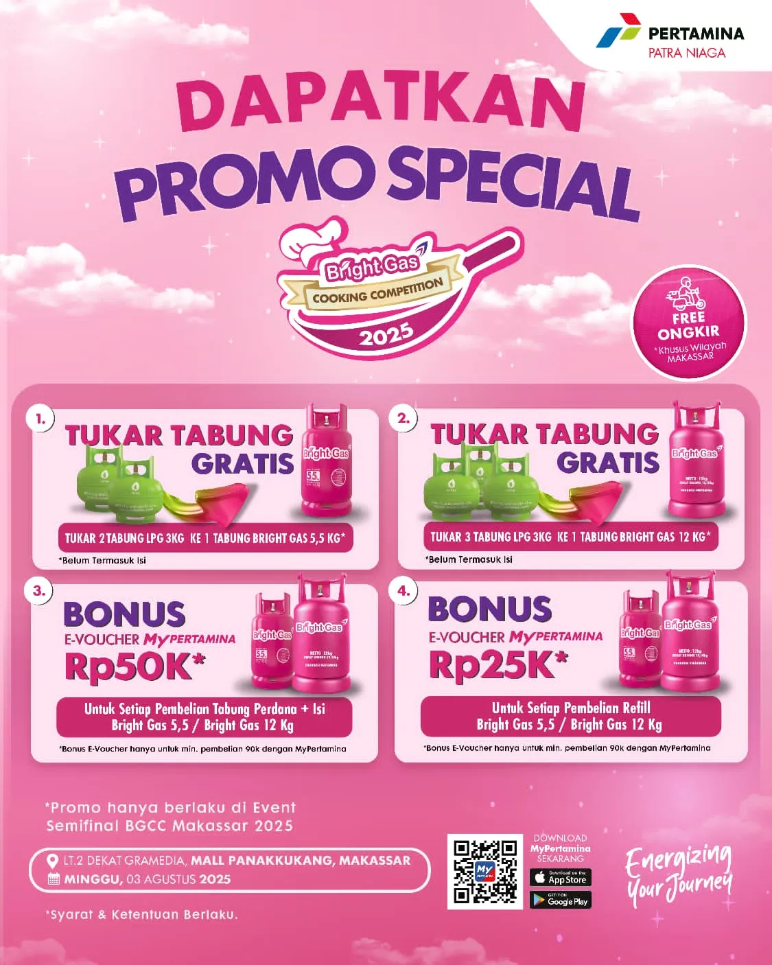 Warga Makassar, Ayo Ramaikan Semifinal BGCC 2025 dan Nikmati Beragam Promo Menarik dari Bright Gas!