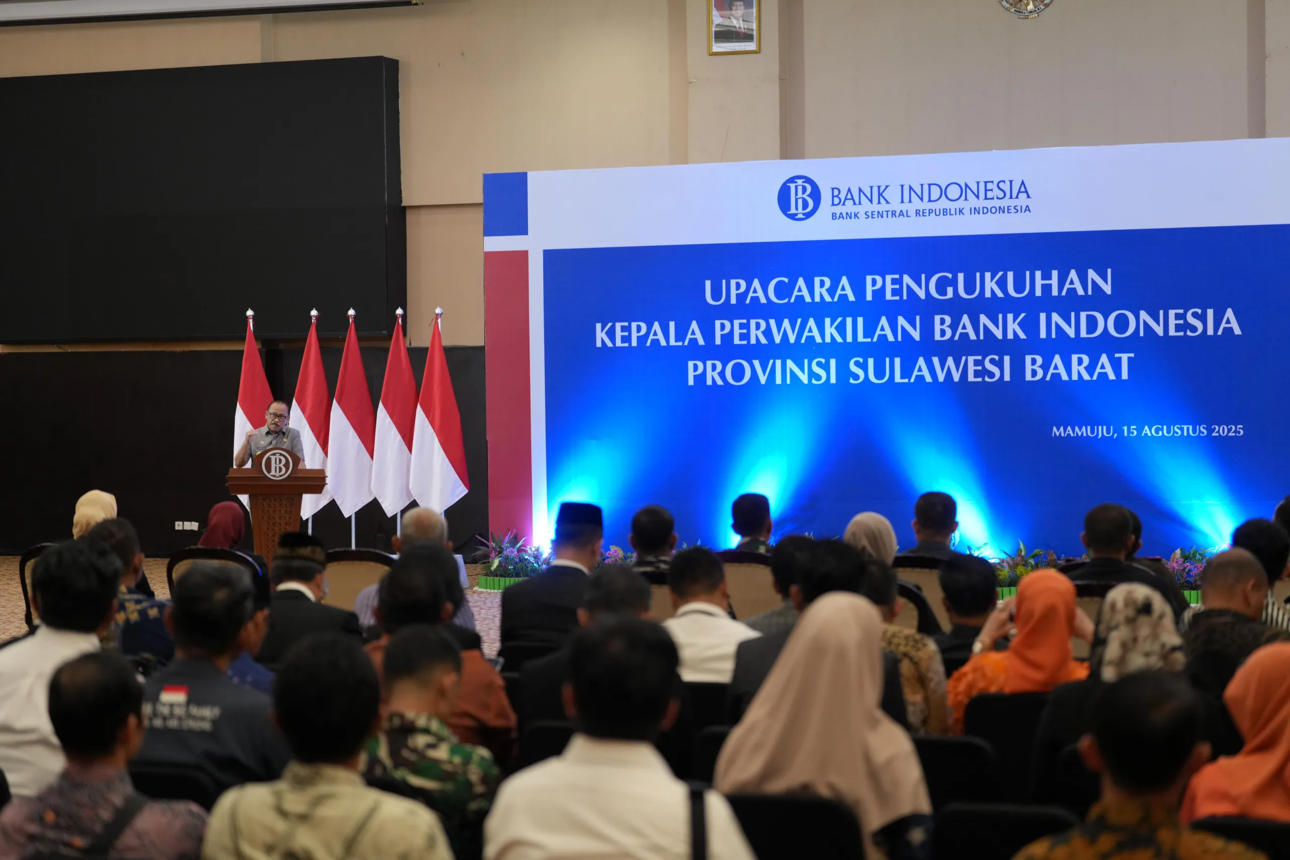 Pengukuhan Kepala BI Sulbar, Gubernur SDK: Dengan Kolaborasi, Ekonomi Sulbar Bisa Lampaui Nasional