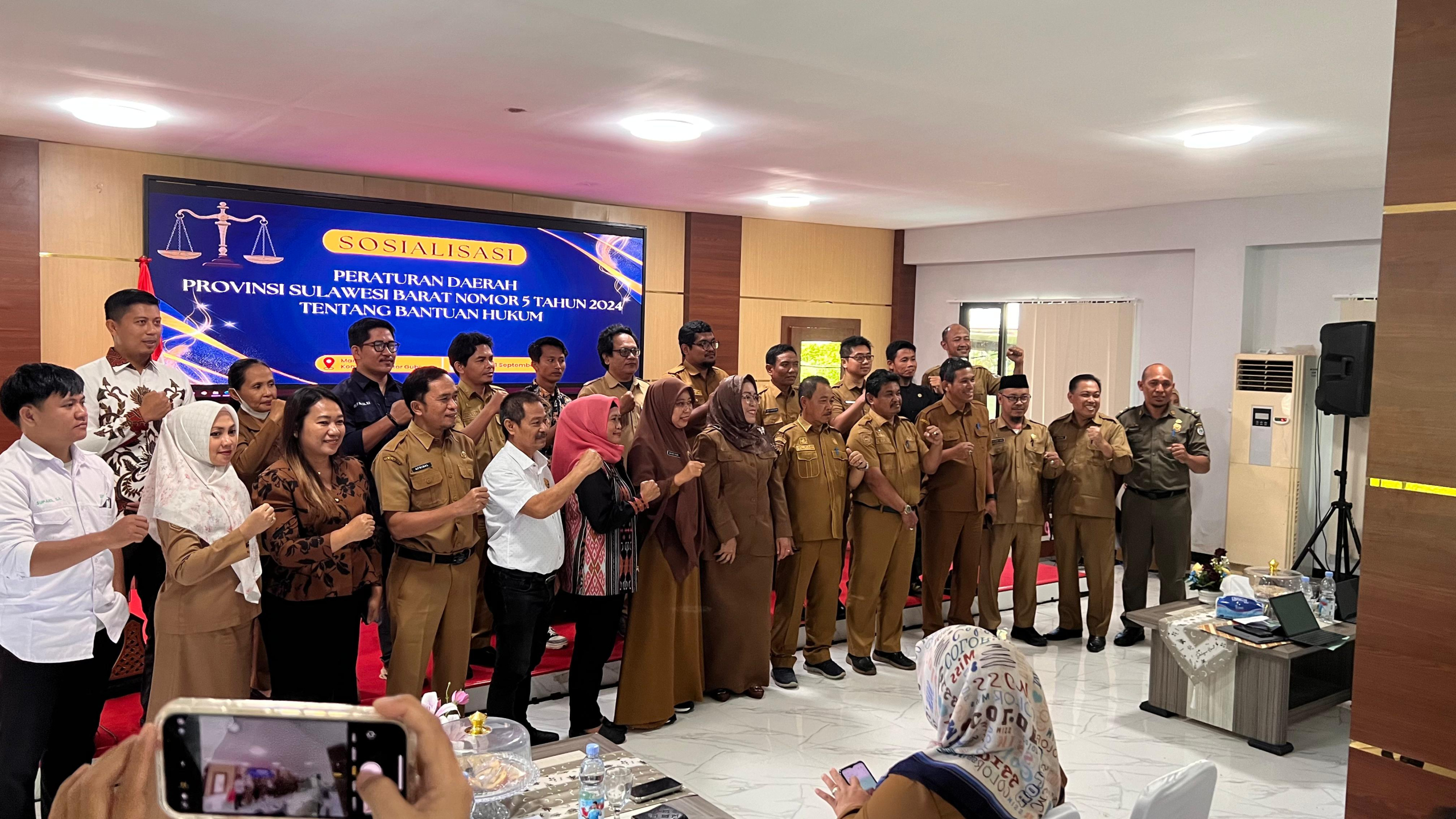 Dukung Tata Kelola yang Baik, Dinas PUPR Sulbar Ikuti Sosialisasi Perda Bantuan Hukum