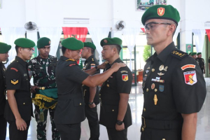 Danrem 142/Tatag Pimpin Acara Pelepasan Kasi Perencanaan dan Sertijab Dandim 1418/Mamuju