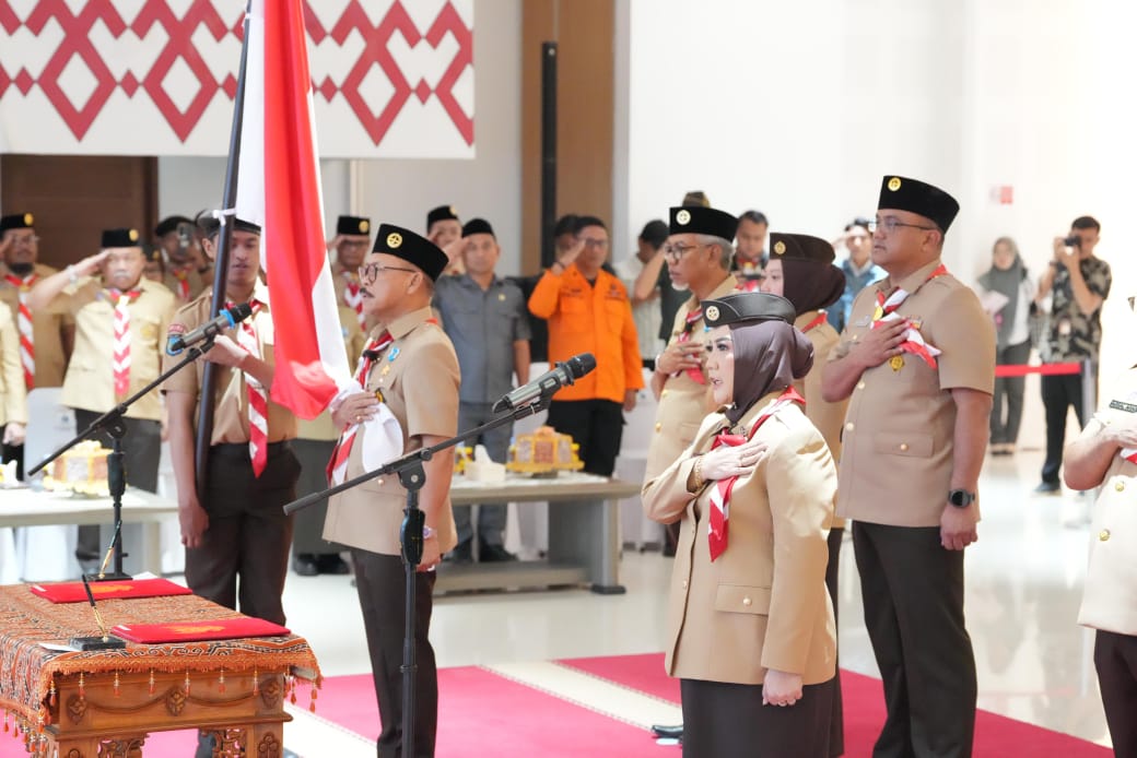Resmi Dilantik, Suhardi Duka Pimpin Mabida dan Suraidah Ketua Kwarda Gerakan Pramuka Sulbar Periode 2025-2030